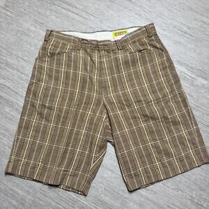 Vintage Y2K Hollister Baggy Relaxed Fit Shorts Surf Skate Mens 32 Cotton Plaid
